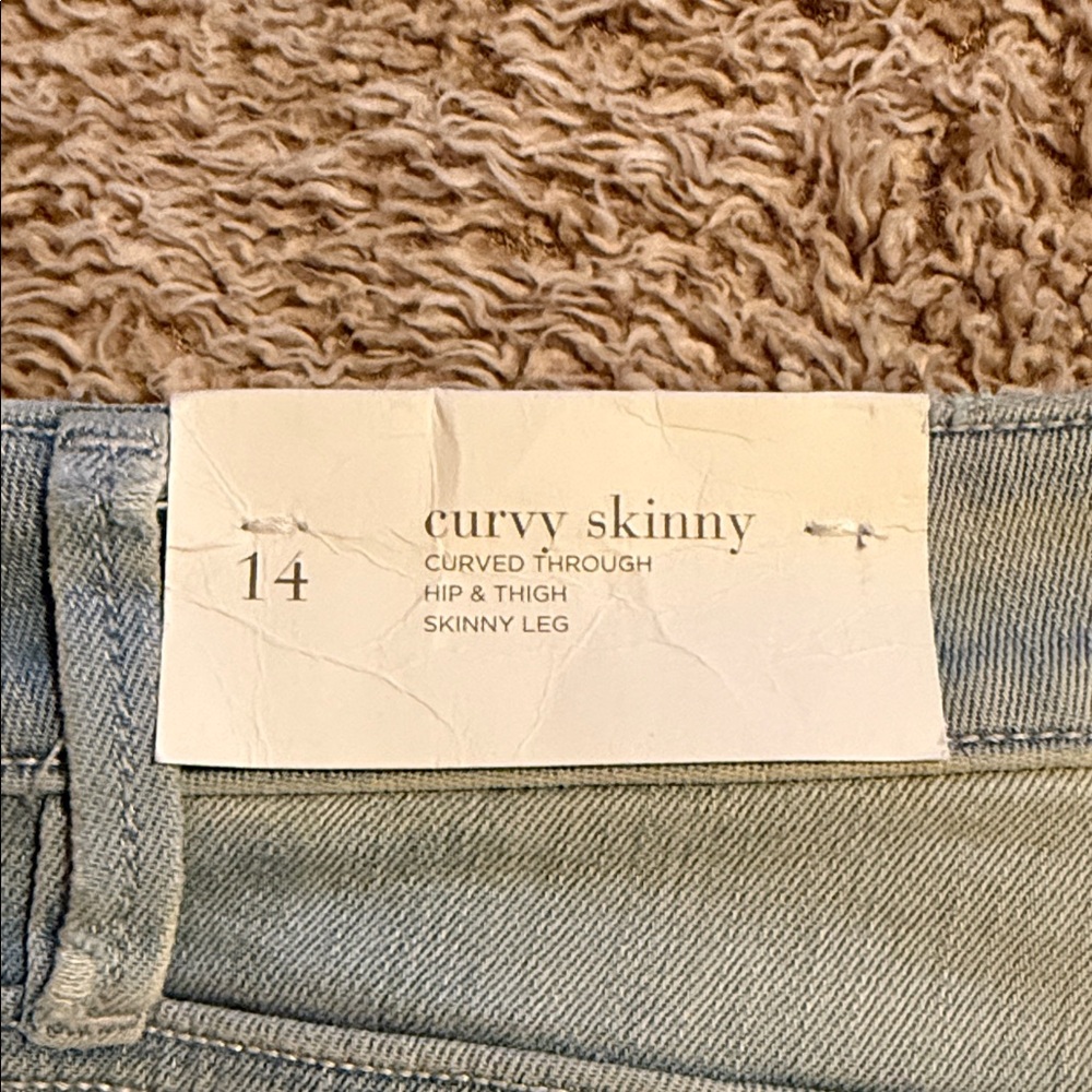 Ann Taylor/Loft Curvy Skinny Jeans - Light Blue